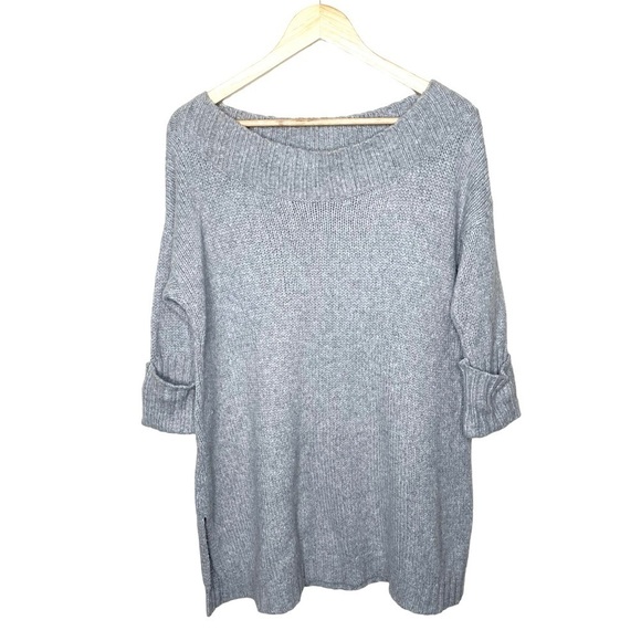 Free People Tricot Pullover Cashmere Blend Sweater Off Shoulder - Picture 4 of 11